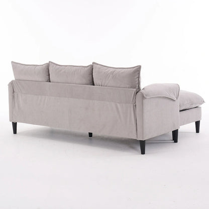 78.74 3-Seater L-Shaped Convertible Sectional Sofa with Footstools and Storage