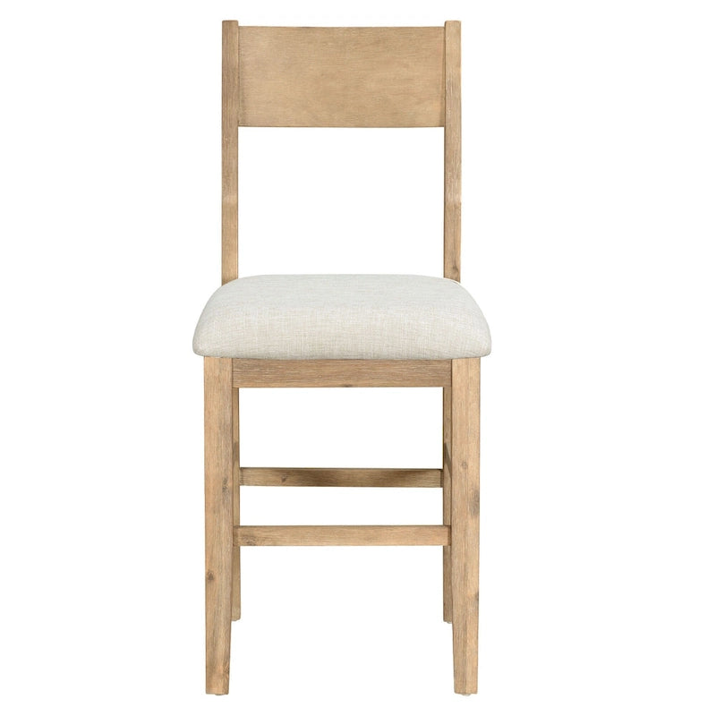 Brown Farmhouse 5-Piece Counter Height Dining Table Set with 4 Chairs