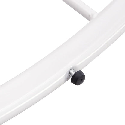 Modern 7-Piece Metal Frame Dining Table Set with Half-Round Table & 6 Chairs