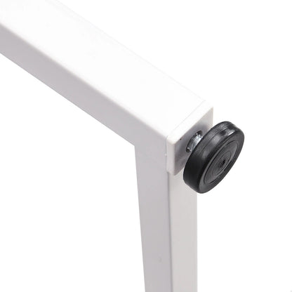 Modern 7-Piece Metal Frame Dining Table Set with Half-Round Table & 6 Chairs