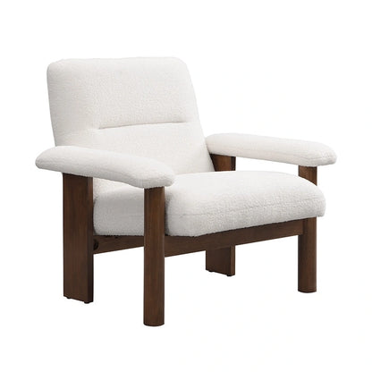 Mid-Century Accent Chair with Ottoman