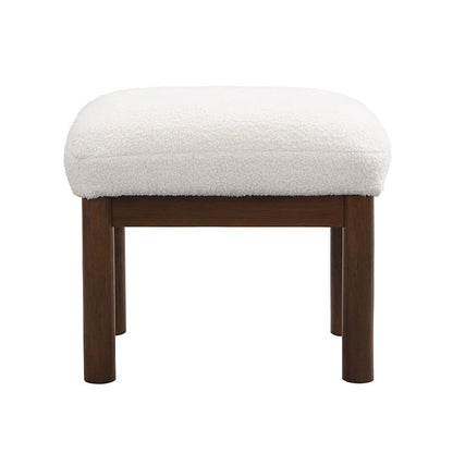 Mid-Century Accent Chair with Ottoman