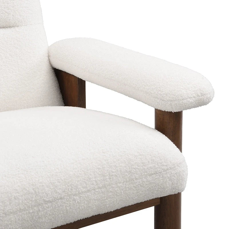 Mid-Century Accent Chair with Ottoman