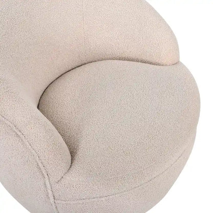 Roundhill Furniture Galleria 360 Swivel Teddy Sherpa Fabric Barrel Chair