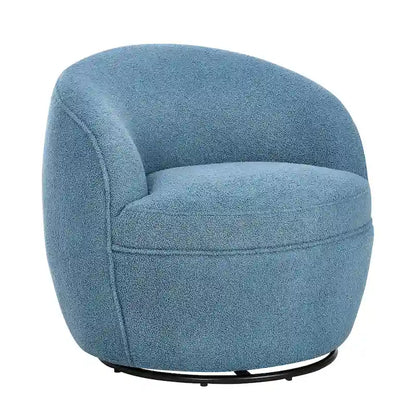 Roundhill Furniture Galleria 360 Swivel Teddy Sherpa Fabric Barrel Chair