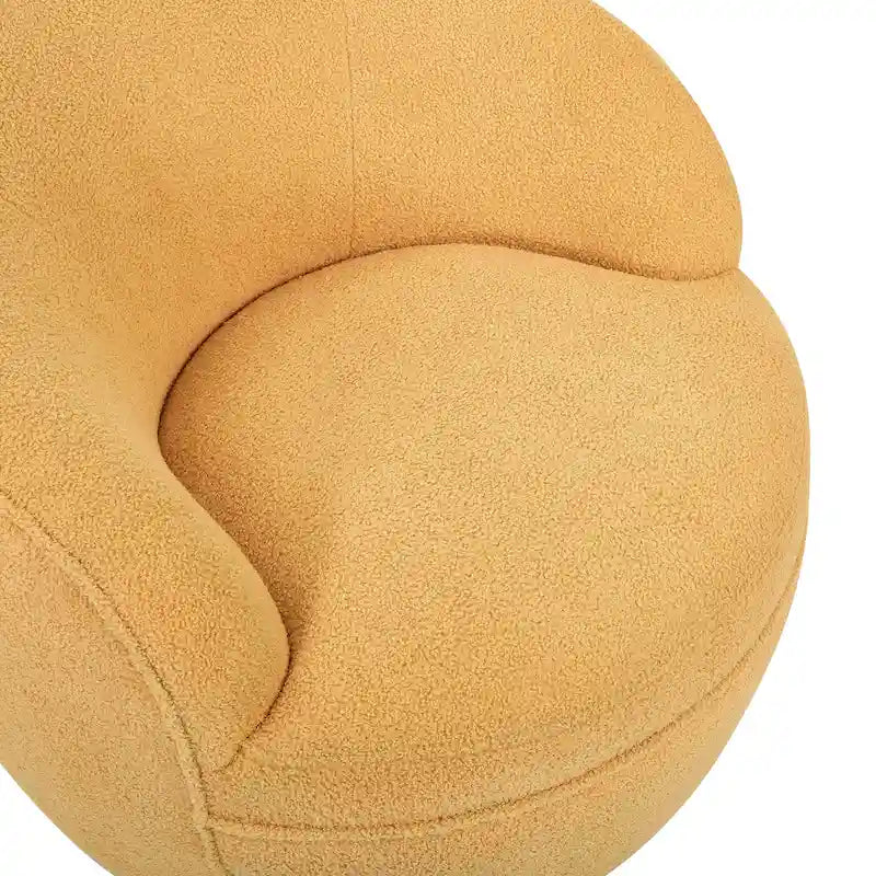 Roundhill Furniture Galleria 360 Swivel Teddy Sherpa Fabric Barrel Chair