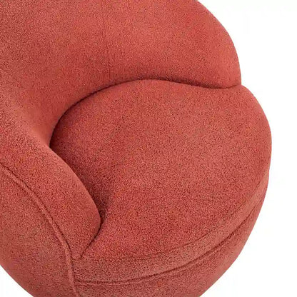 Roundhill Furniture Galleria 360 Swivel Teddy Sherpa Fabric Barrel Chair