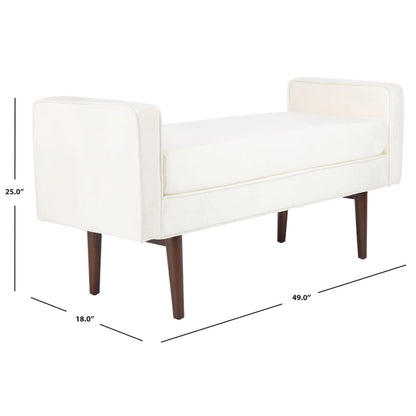 SAFAVIEH Rosalee Mid-Century Modern 25-inch Bench - 49 W x 18 L x 25 H - 49Wx18Dx25H
