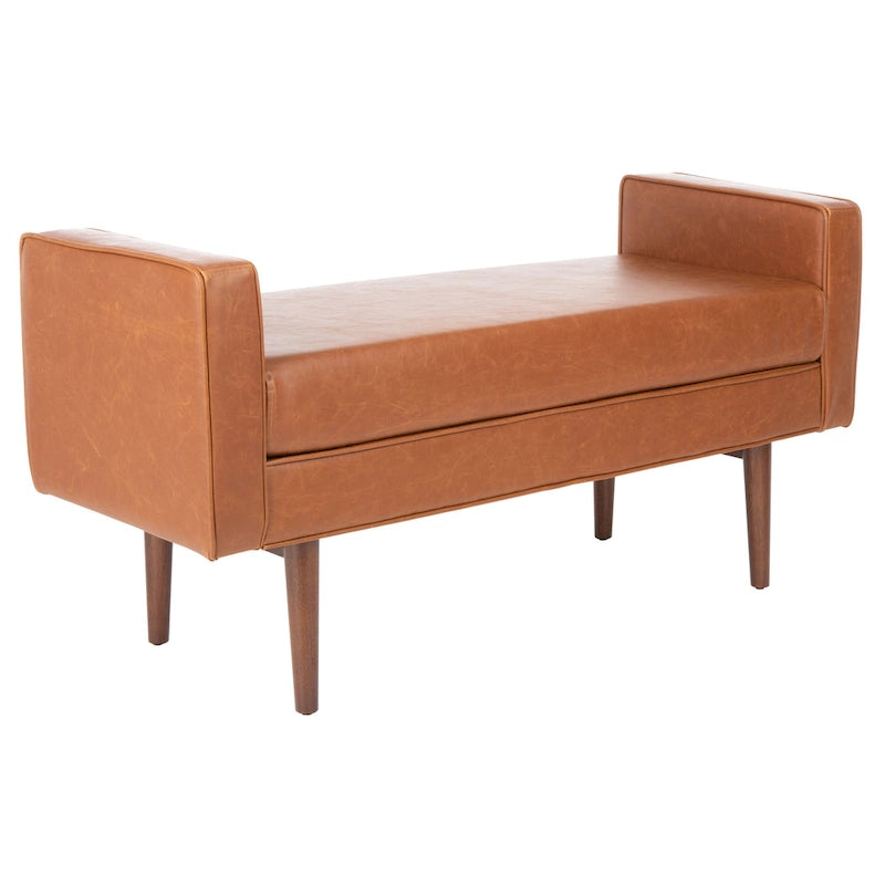 SAFAVIEH Rosalee Mid-Century Modern 25-inch Bench - 49 W x 18 L x 25 H - 49Wx18Dx25H