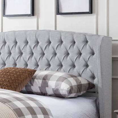 Virago Upholstered Low-profile King Platform Bed by Christopher Knight Home