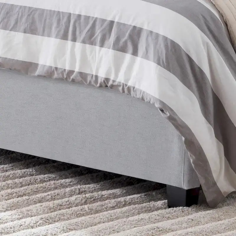 Virago Upholstered Low-profile King Platform Bed by Christopher Knight Home