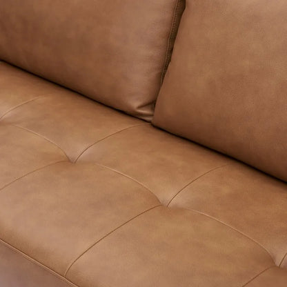 Genuine Mid-Century Leather Sofa Couch for Living Room Luxury Couch Sofa Furniture for Home Office Bedroom