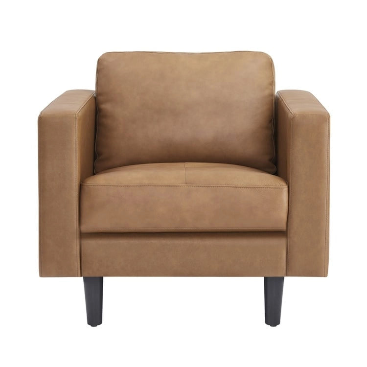 Genuine Mid-Century Leather Sofa Couch for Living Room Luxury Couch Sofa Furniture for Home Office Bedroom