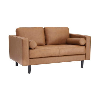 Genuine Mid-Century Leather Sofa Couch for Living Room Luxury Couch Sofa Furniture for Home Office Bedroom