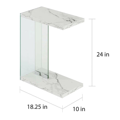 Convenience Concepts SoHo Glass C End Table
