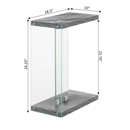 Convenience Concepts SoHo Glass C End Table