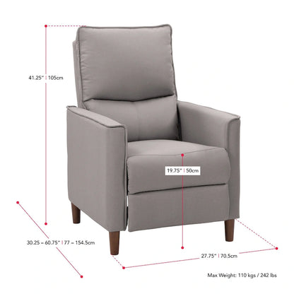 High-Leg Manual Recliner with Footrest