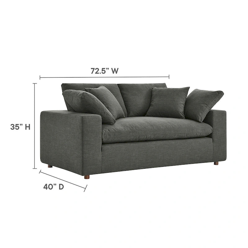 Commix Down Filled Overstuffed Loveseat - N/A