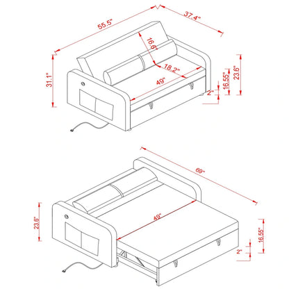 Multifunctional sofa bed