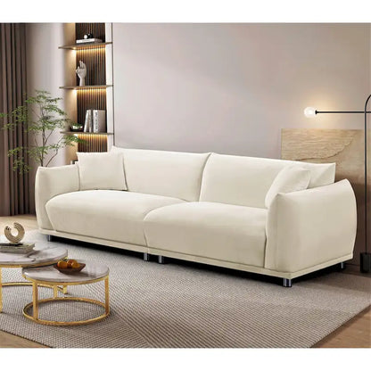 US Pride Furniture 88.2W Metal Legs Velvet Fabirc Sofa