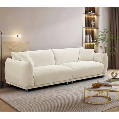 US Pride Furniture 88.2W Metal Legs Velvet Fabirc Sofa