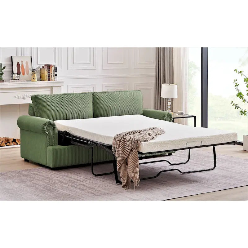 US Pride Furniture Viviana 76 inch Polyester Cushion Back Sofa Bed