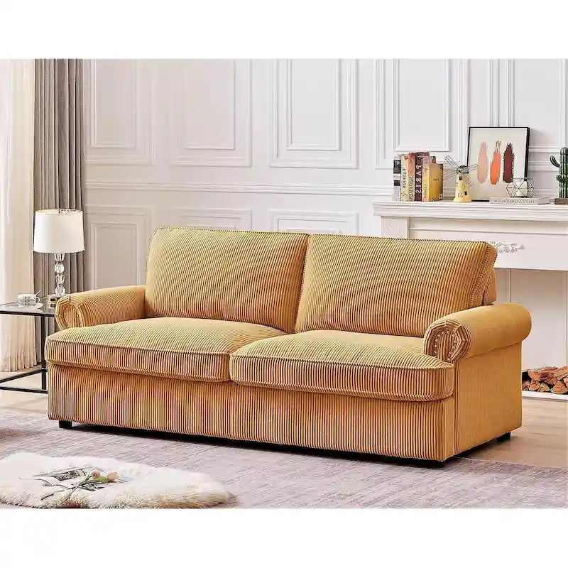 US Pride Furniture Viviana 76 inch Polyester Cushion Back Sofa Bed