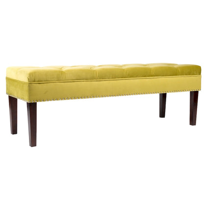 Mid Century Modern Tufted Upholstered Living Room Bench