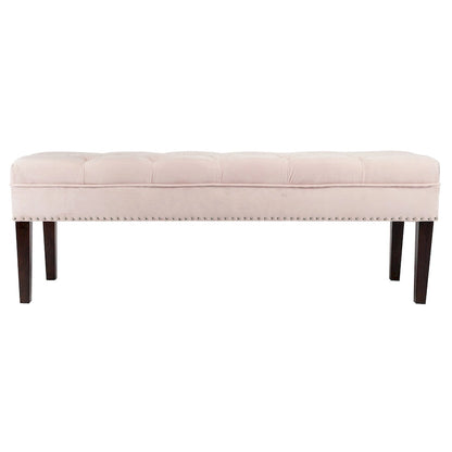 Mid Century Modern Tufted Upholstered Living Room Bench