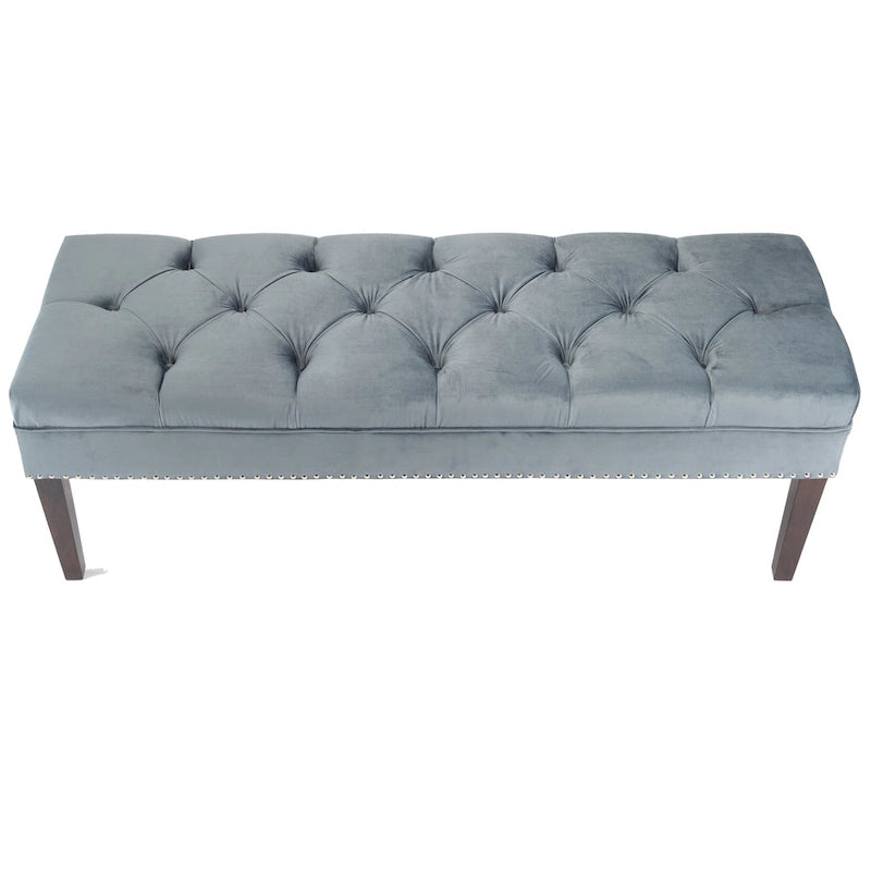 Mid Century Modern Tufted Upholstered Living Room Bench
