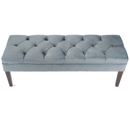 Mid Century Modern Tufted Upholstered Living Room Bench