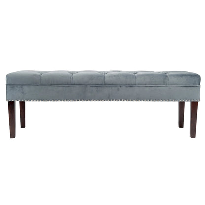 Mid Century Modern Tufted Upholstered Living Room Bench