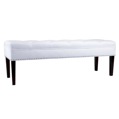 Mid Century Modern Tufted Upholstered Living Room Bench