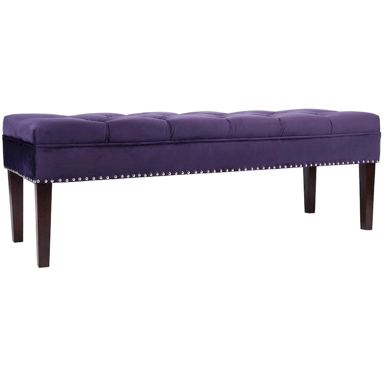 Mid Century Modern Tufted Upholstered Living Room Bench