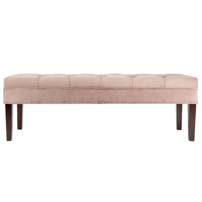 Mid Century Modern Tufted Upholstered Living Room Bench