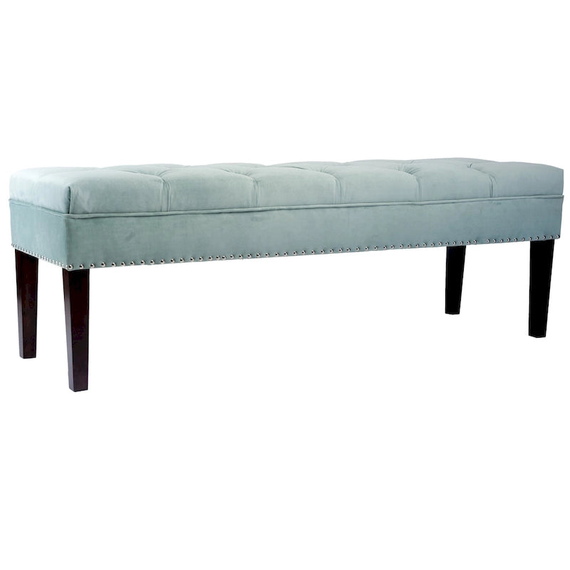 Mid Century Modern Tufted Upholstered Living Room Bench