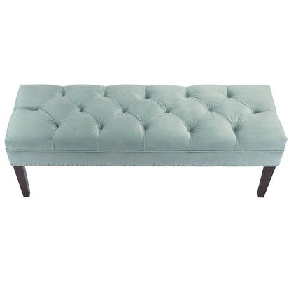 Mid Century Modern Tufted Upholstered Living Room Bench