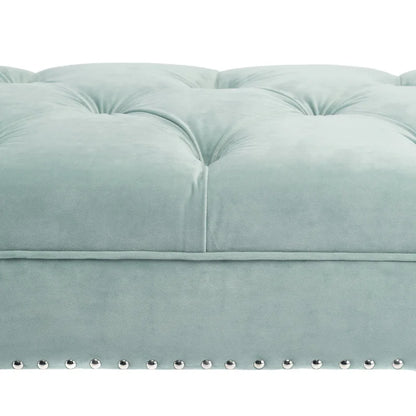 Mid Century Modern Tufted Upholstered Living Room Bench