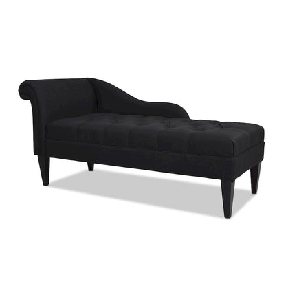 Harrison 64 Mid-Century Tufted Rolled-Arm Chaise Lounge