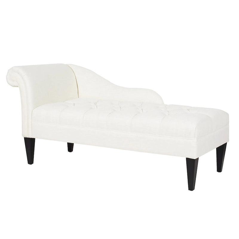 Harrison 64 Mid-Century Tufted Rolled-Arm Chaise Lounge