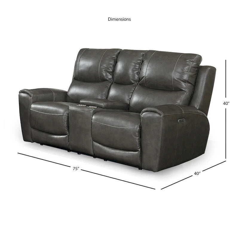 Steve Silver Fyti Top Grain Leather Power Reclining 3-piece Set