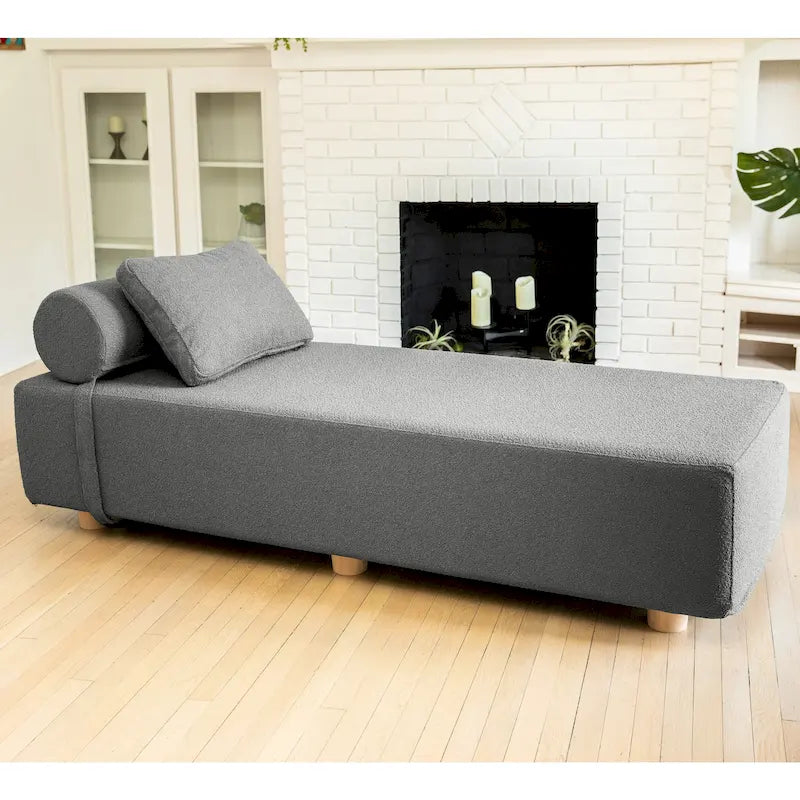 Jaxx Alvy Indoor Lounger / Daybed - Luxurious Lounger with Maple Feet, Boucle