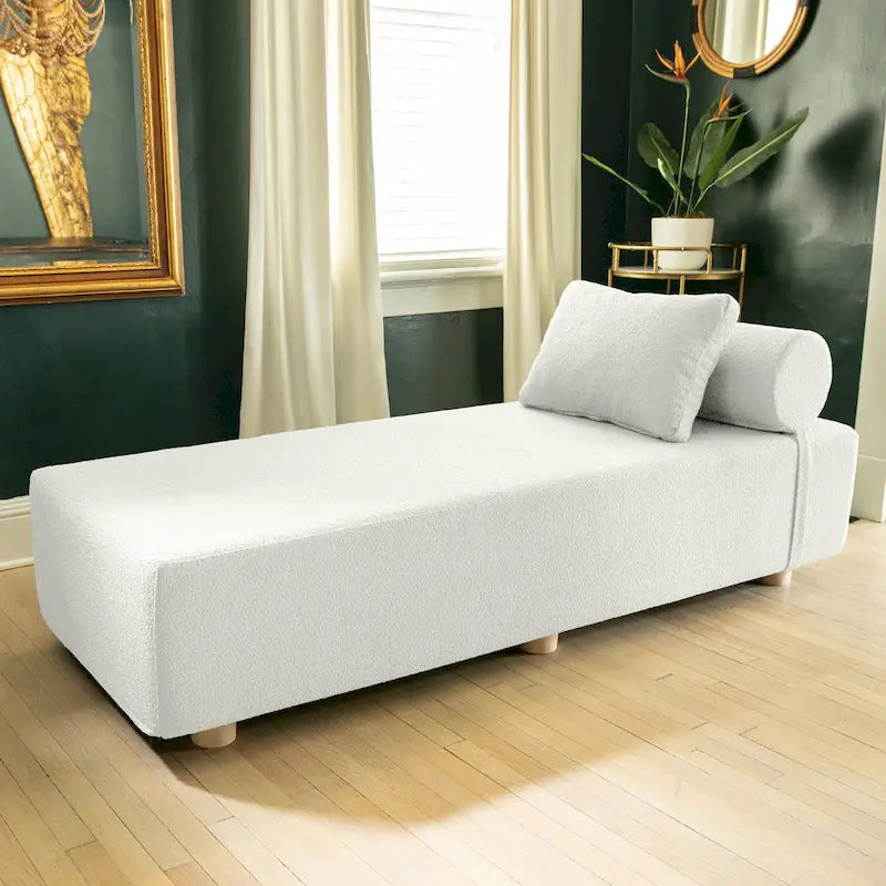 Jaxx Alvy Indoor Lounger / Daybed - Luxurious Lounger with Maple Feet, Boucle