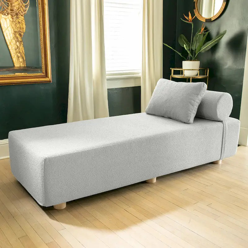 Jaxx Alvy Indoor Lounger / Daybed - Luxurious Lounger with Maple Feet, Boucle