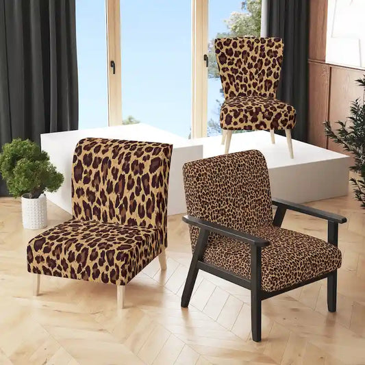 Designart Leopard Fur II Upholstered Cabin & Lodge Accent Chair and Arm Chair