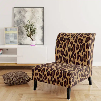 Designart Leopard Fur II Upholstered Cabin & Lodge Accent Chair and Arm Chair