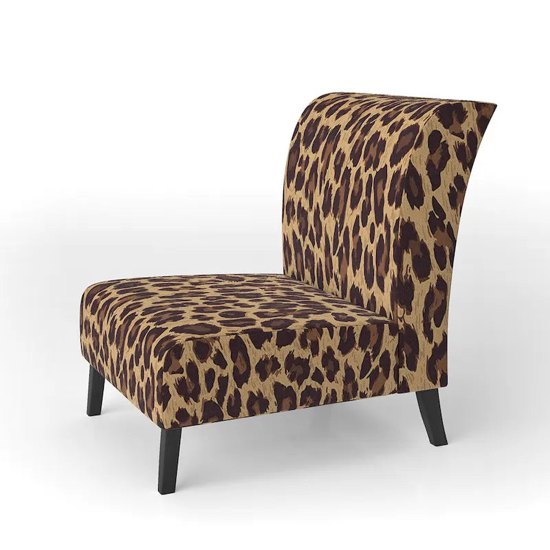 Designart Leopard Fur II Upholstered Cabin & Lodge Accent Chair and Arm Chair