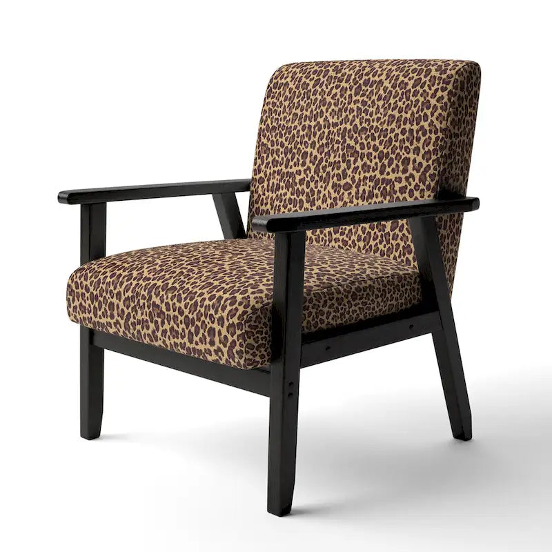 Designart Leopard Fur II Upholstered Cabin & Lodge Accent Chair and Arm Chair