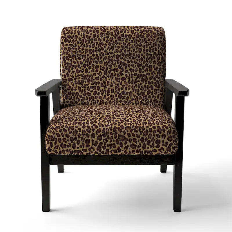 Designart Leopard Fur II Upholstered Cabin & Lodge Accent Chair and Arm Chair