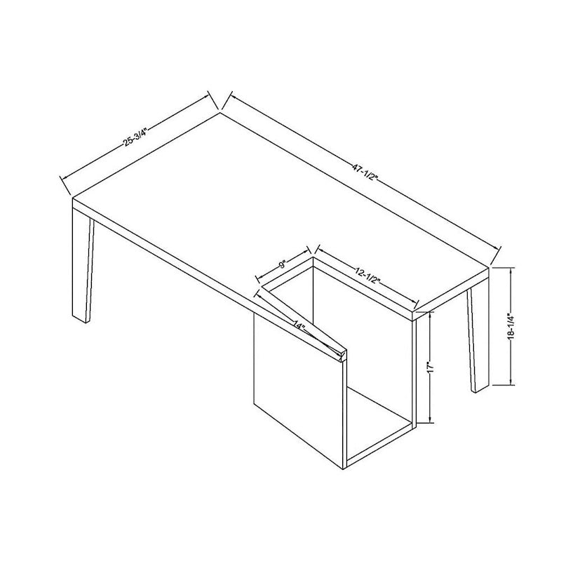 Furniture of America Lesk Modern 48-inch Wood Storage Coffee Table